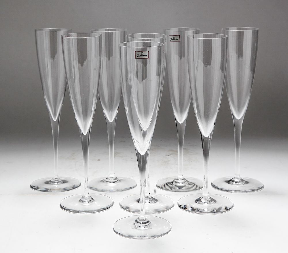 Appraisal: Baccarat Crystal Dom Perignon Champagne Flutes Baccarat crystal Dom Perignon