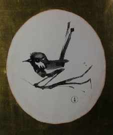 Appraisal: Brett Whiteley - Wren ink artist's monogram lower right x