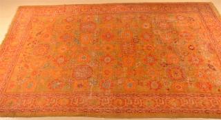 Appraisal: Floral and Medallion Pattern Room Size Oriental Rug ' x