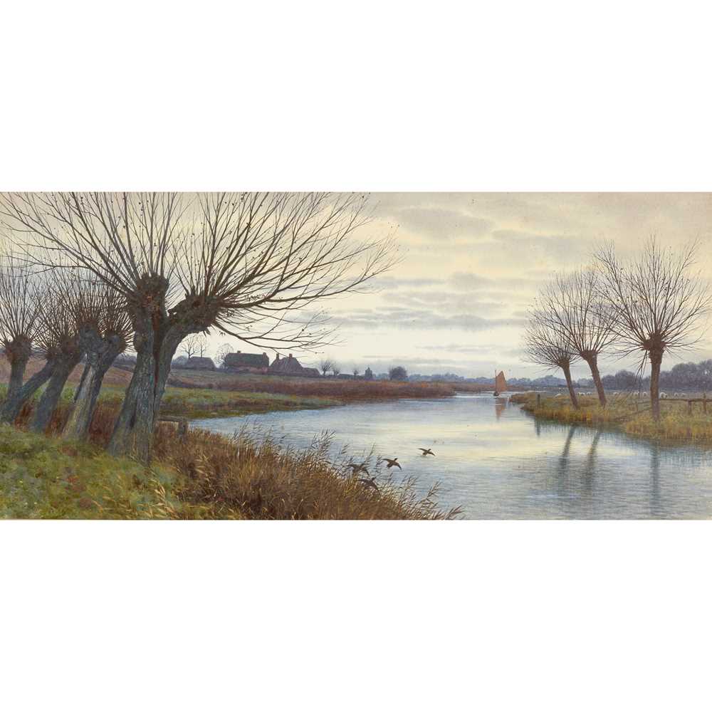 Appraisal: GEORGE GORDON FRASER SCOTTISH - ON THE BROADS DUSK Signed