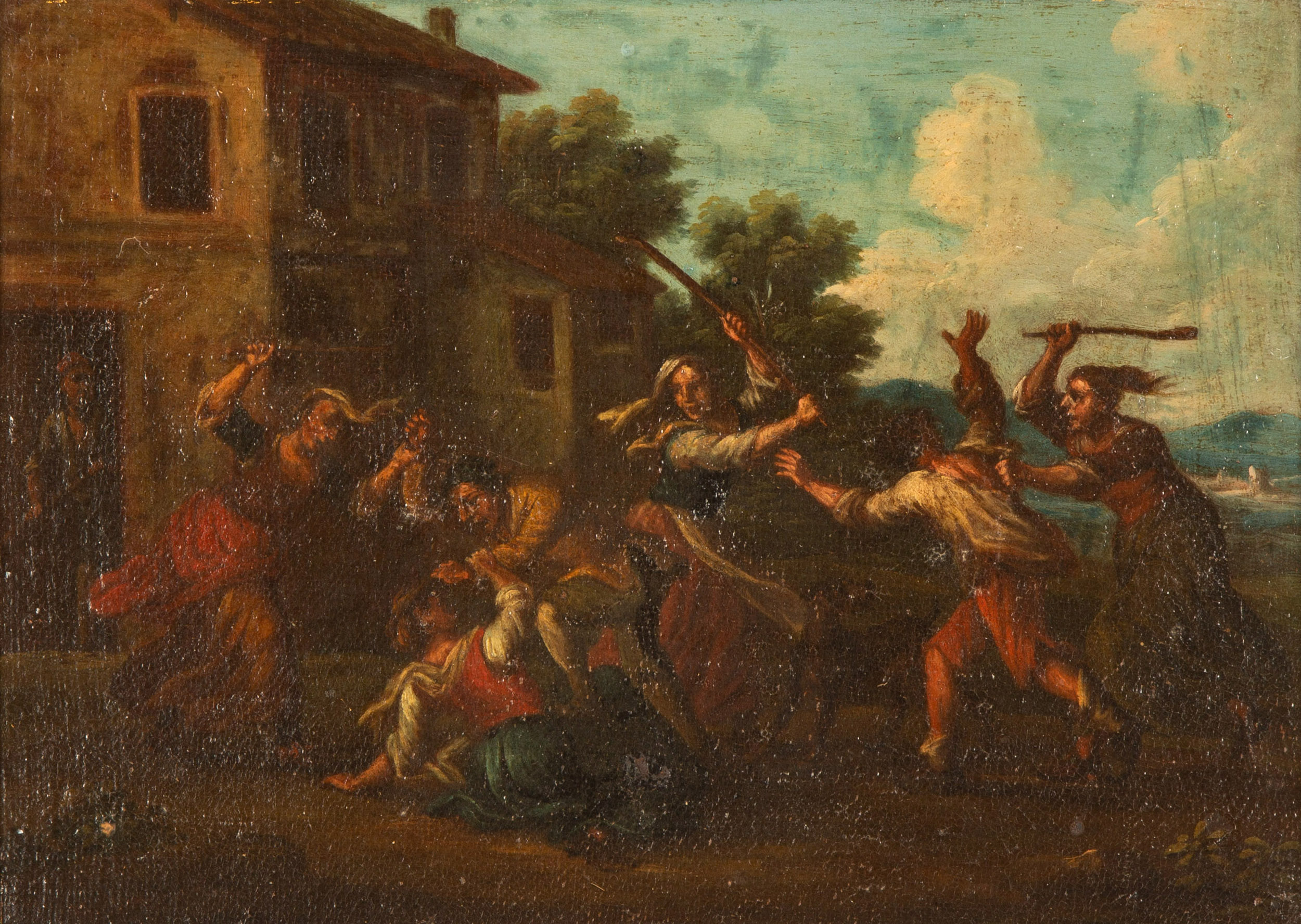 Appraisal: TH CENTURY ITALIAN SCHOOL Oil on canvas