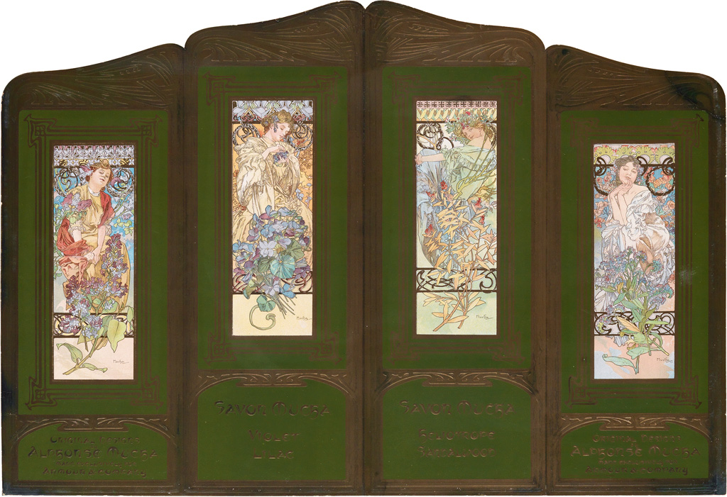 Appraisal: ALPHONSE MUCHA - SAVON MUCHA Counter-top display screen x inches