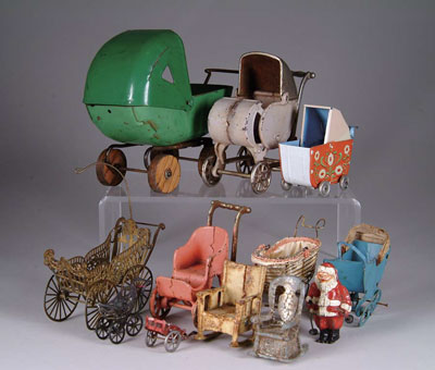 Appraisal: LOT OF MINI DOLL OR TOY CARRIAGES Includes a variety