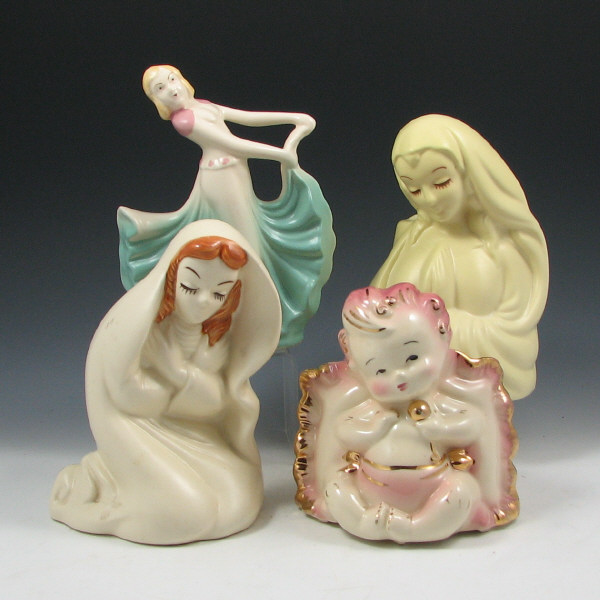 Appraisal: Hull Novelty Planters - Madonnas Baby Lady Four Hull Novelty