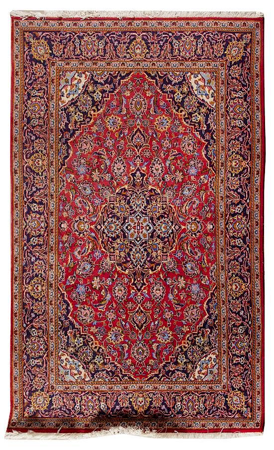 Appraisal: A Kashan Wool Rug feet inches x feet inches A