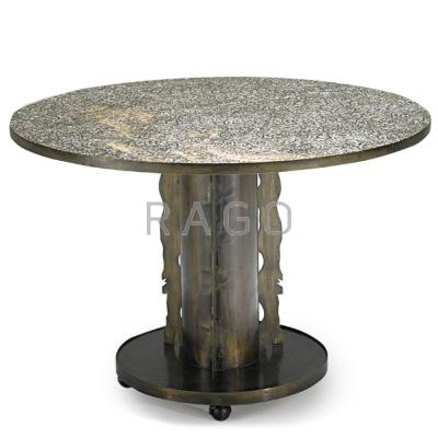 Appraisal: PHILIP AND KELVIN LaVERNE Etruscan dining table New York s