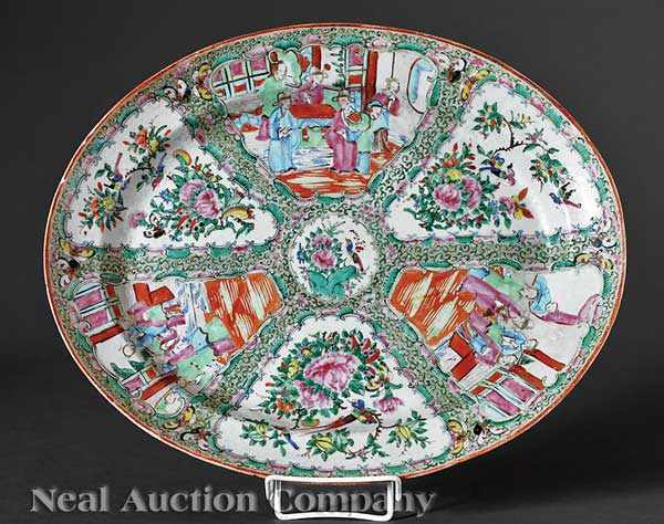 Appraisal: A Chinese Canton Famille Rose Porcelain Oval Platter th c