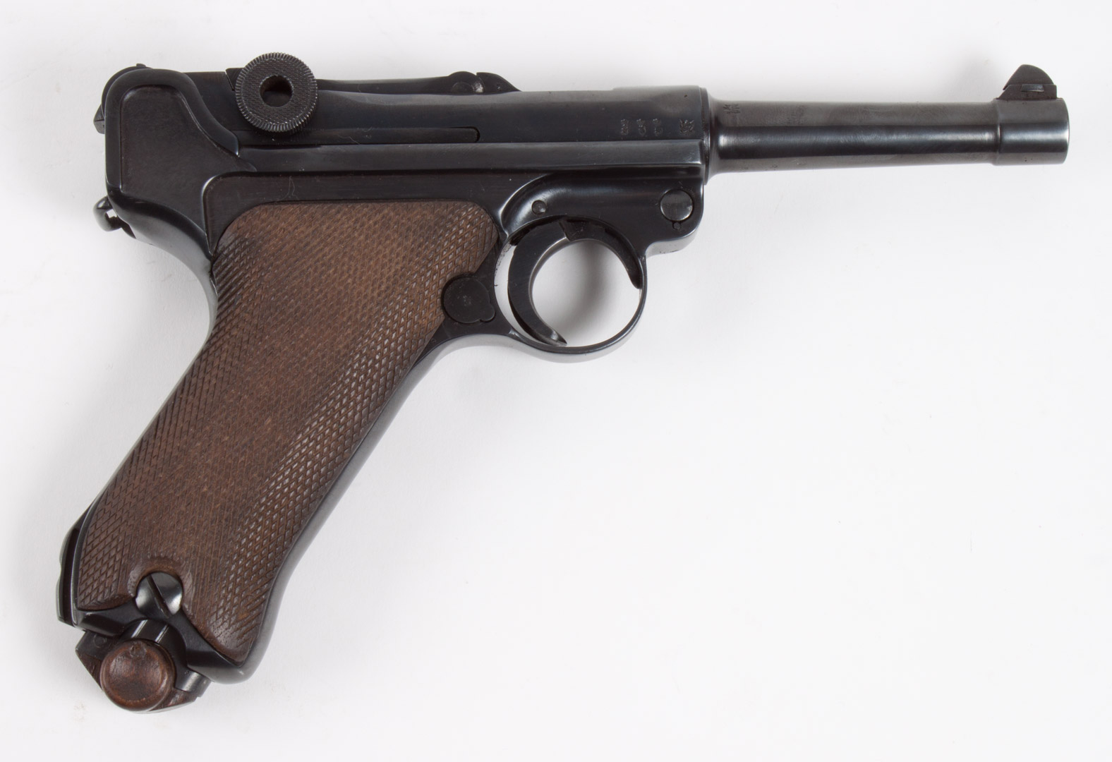 Appraisal: German Erfurt Luger semi-automatic pistol WWI serial dated the barrel