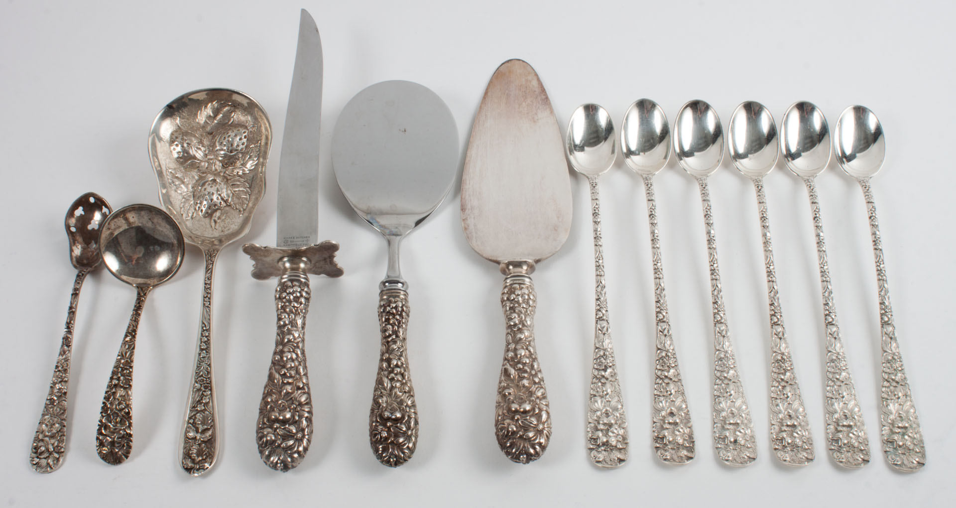 Appraisal: Assortment of Stieff sterling flatware including ice tea spoons monogrammed