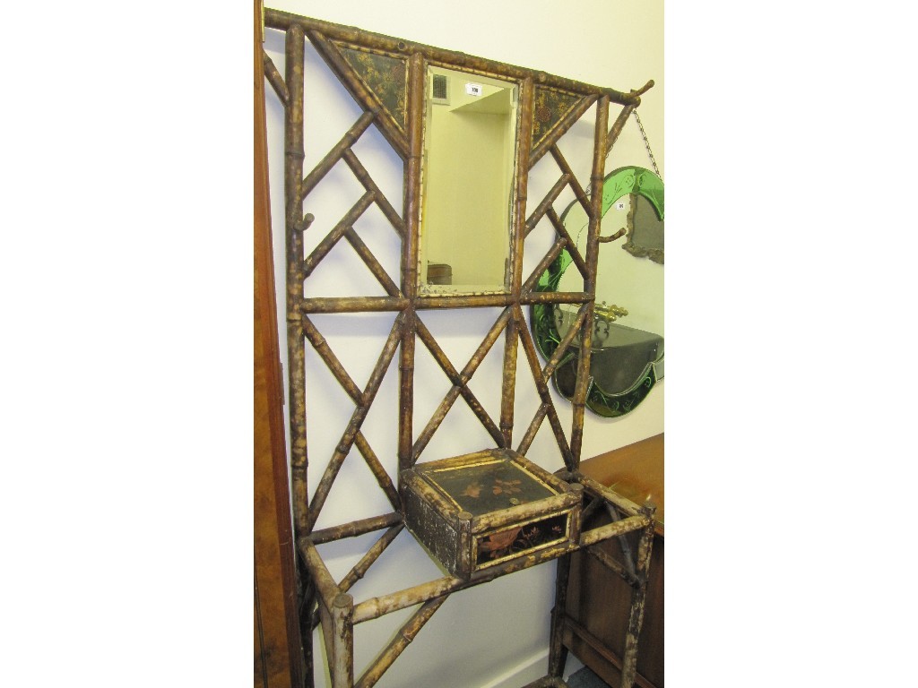 Appraisal: Bamboo hallstand