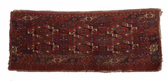 Appraisal: A TEKKE TORBA mid th Century three rows of guls