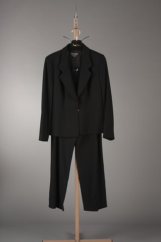 Appraisal: Giorgio Armani black wool crepe single button jacket with slacks