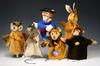 Appraisal: TOY LOT - Six Steiff hand puppets includes a clown