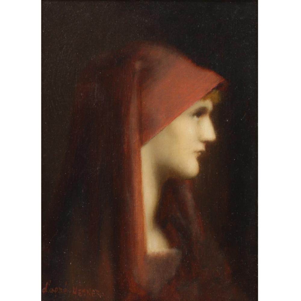 Appraisal: FOLLOWER OF JEAN JACQUES HENNER - SAINT FABIOLA ORIGINAL ANTIQUE