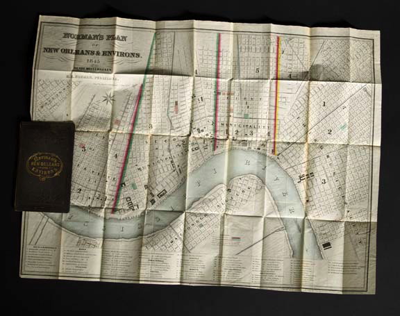 Appraisal: Norman's Plan of New Orleans Environs a hand-colored folding pocket