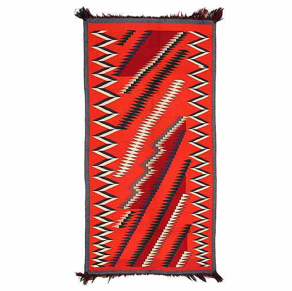 Appraisal: Navajo Germantown Eyedazzler Weaving woven with three and four-ply Germantown