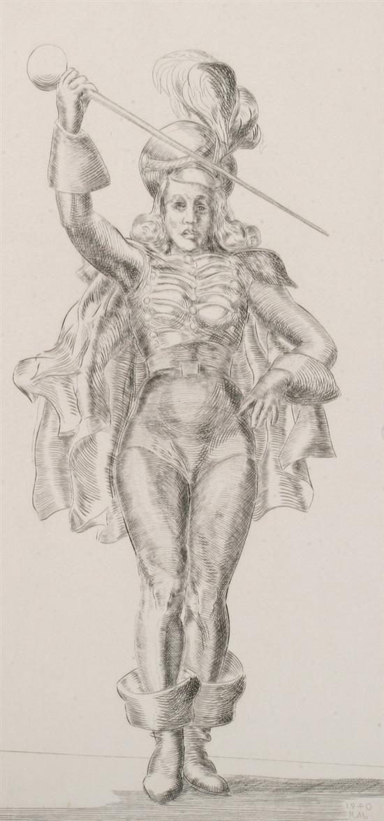 Appraisal: REGINALD MARSH American - DRUM MAJORETTE initialed and dated in