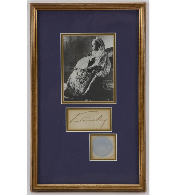 Appraisal: Queen Victoria - Signature with Photo and seal x