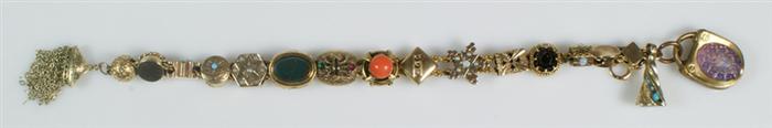 Appraisal: Unmarked YG Victorian slide bracelet tests as gold except for