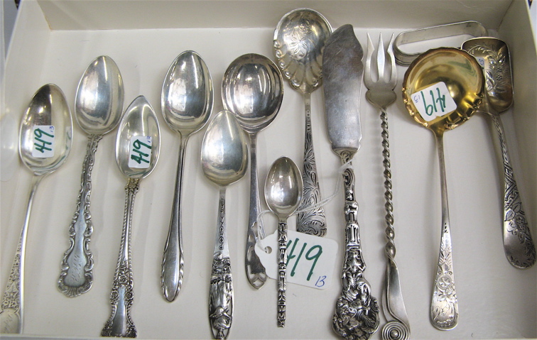 Appraisal: GROUP OF STERLING SILVER FLATWARE assorted teaspoons of which is