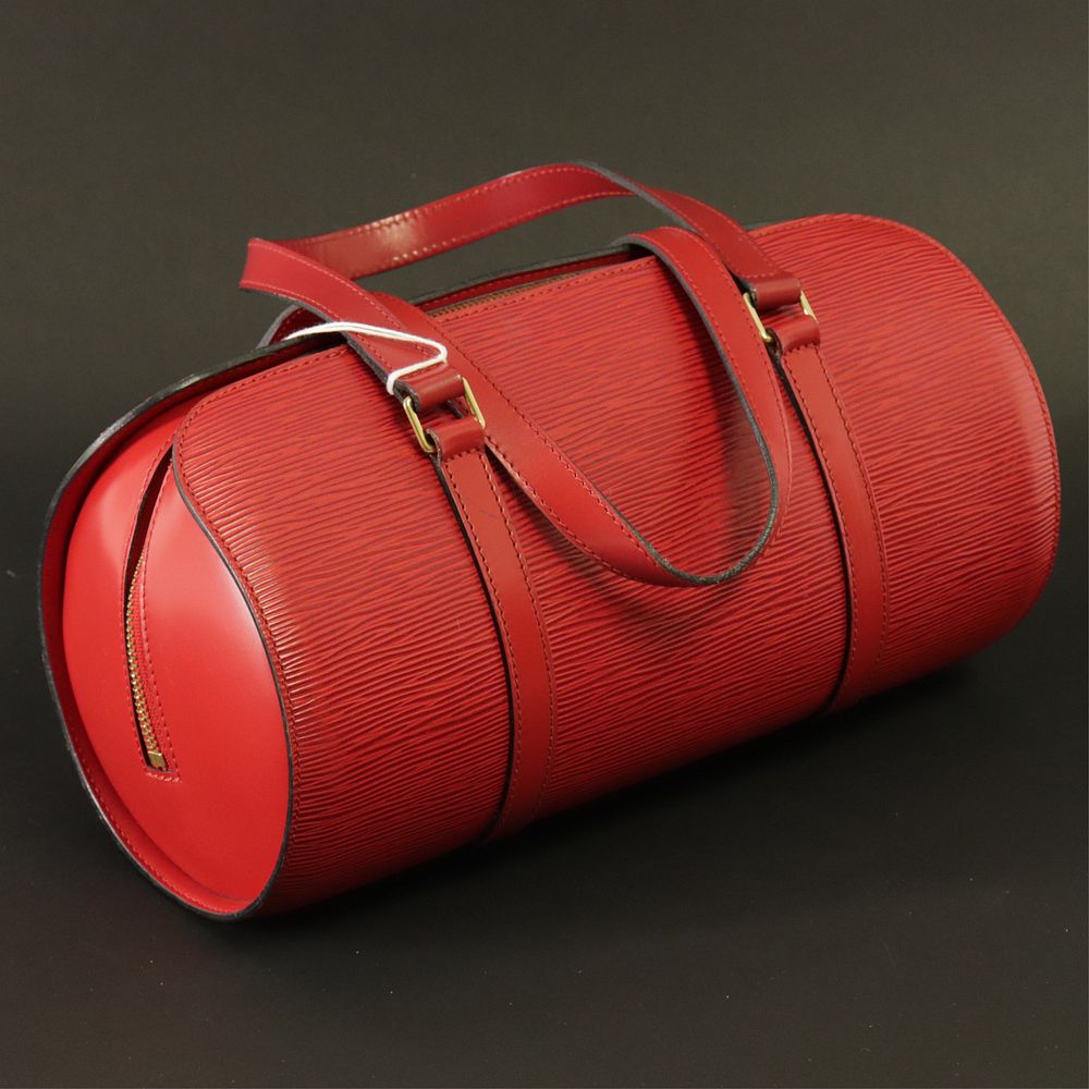 Appraisal: Louis Vuitton - Red Epi Leather Soufflot Louis Vuitton Soufflot