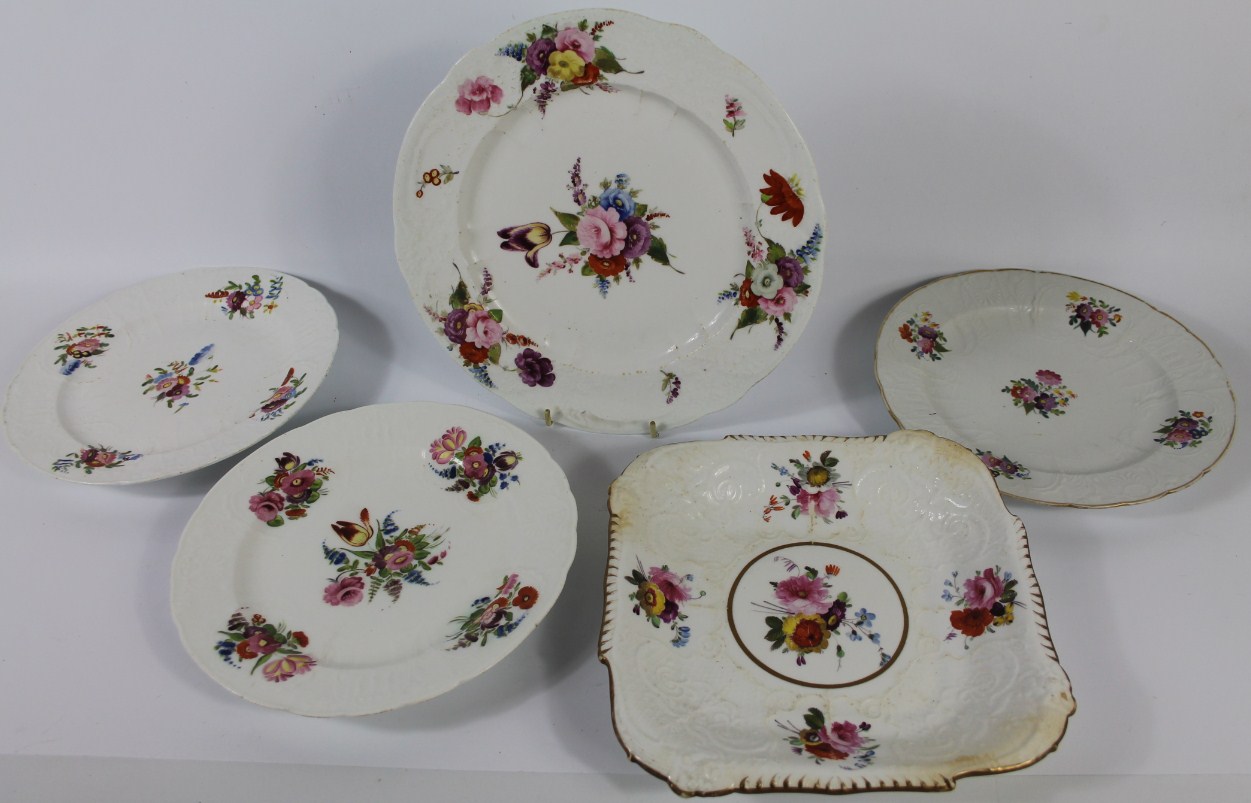 Appraisal: Coalport and other thC porcelain plates painted with sprays of