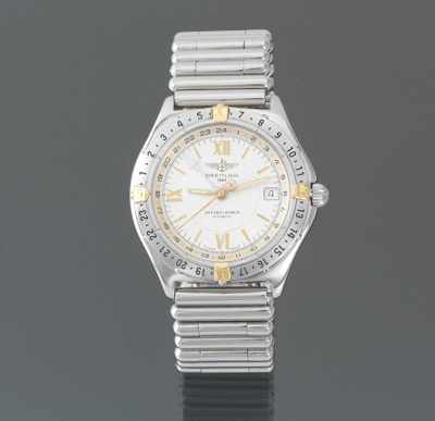 Appraisal: A Gentleman's Breitling Antares World Wristwatch Stainless steel case rotational