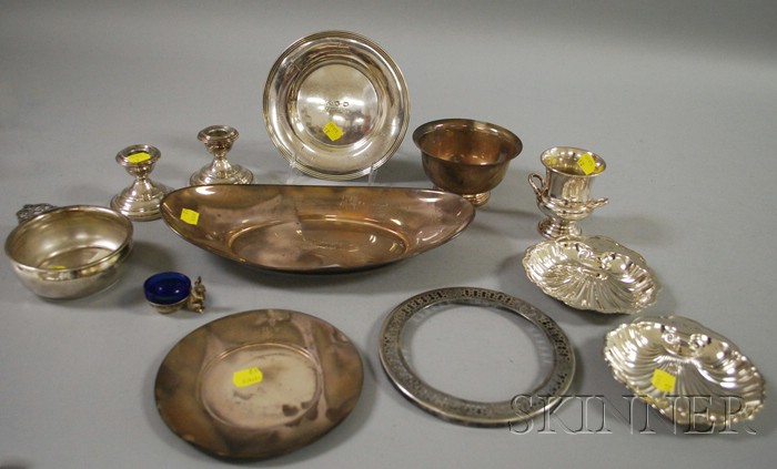 Appraisal: Approximately Twelve Sterling Table Items a small sterling Richard Dimes