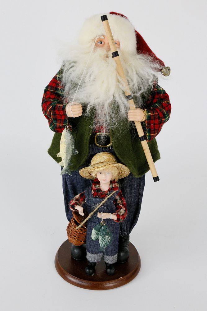 Appraisal: Santa Claus Goes Fishing Christmas Figure Santa Claus Goes Fishing