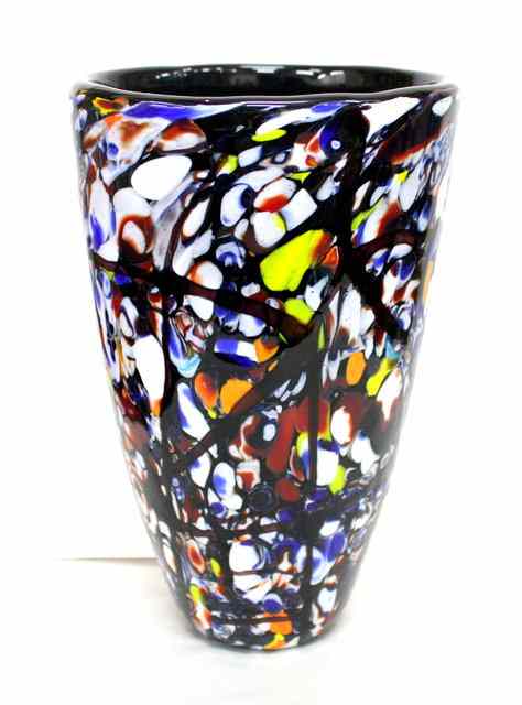 Appraisal: A MURANO VASE COVERED IN MULTI-COLOURED FLORAL DECORATION high