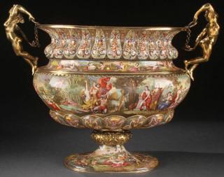 Appraisal: IMPRESSIVE VIENNESE ENAMEL BOWL CIRCA A LARGE AND IMPRESSIVE VIENNESE