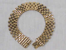 Appraisal: A carat gold flat link bracelet circa approx grams