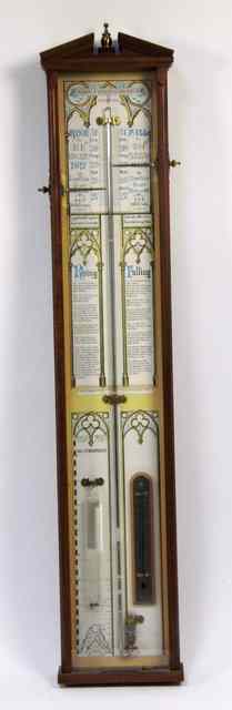 Appraisal: A facsimile Admiral Fitzroys barometer in a mahogany case with