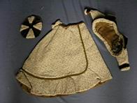 Appraisal: VICTORIAN DOLL JACKET-SKIRT AND HAT Great three piece set Size