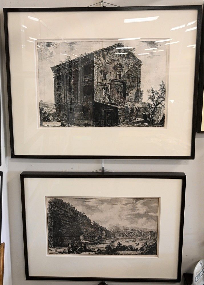 Appraisal: Group of Three After Giovanni Battista Piranesi Italian - Veduta