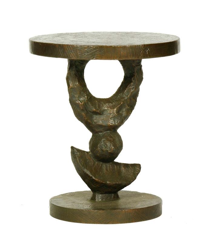 Appraisal: - Corbin Sculptural Table Bronze Tom Corbin American b sculptural