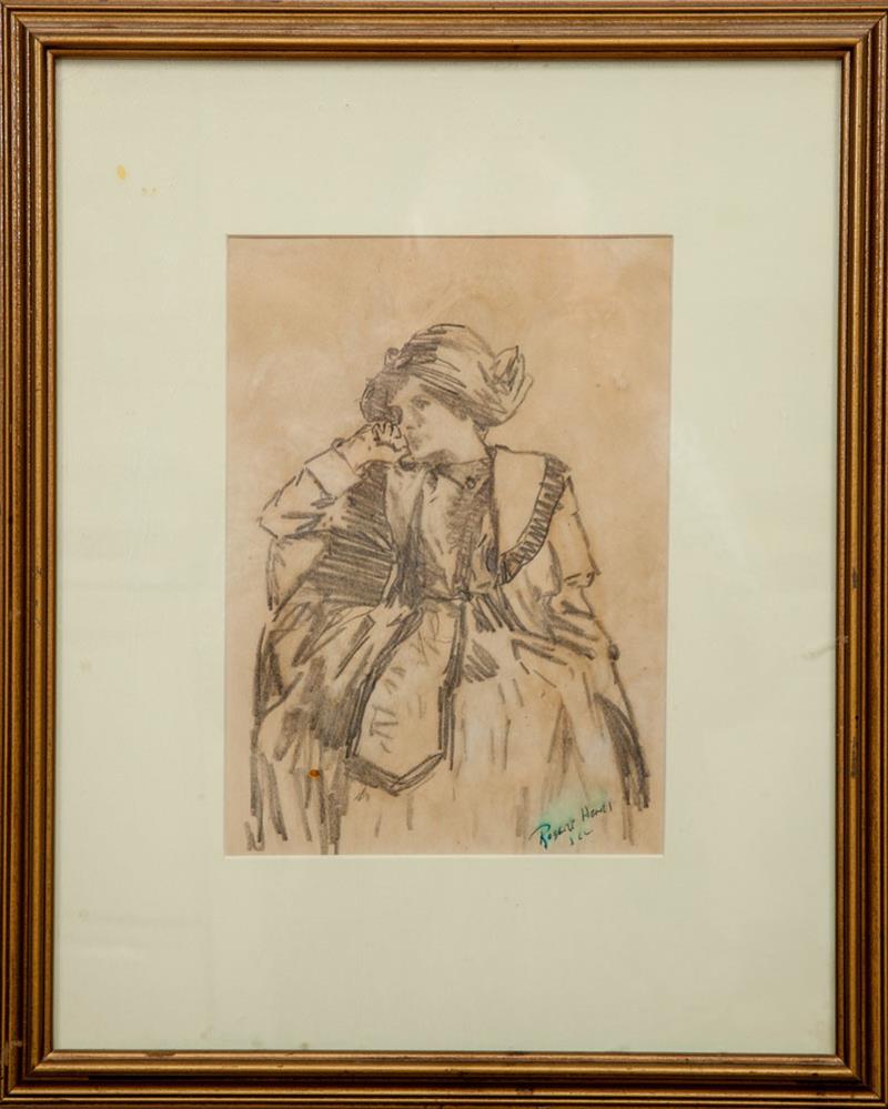 Appraisal: Robert Henri - Seated Woman Pencil on paper signed 'Robert