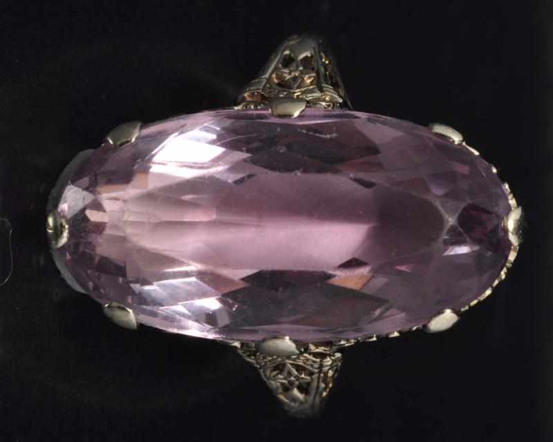 Appraisal: K W Gold Amethyst Ring Description Amethyst ct Condition Excellent