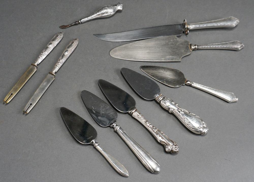 Appraisal: Collection of Assorted American Sterling Handle Serving and Related Articles