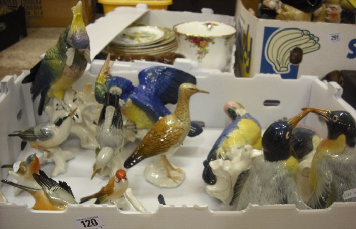 Appraisal: A Collection of Carl Ens Bird models including Pair Penquins