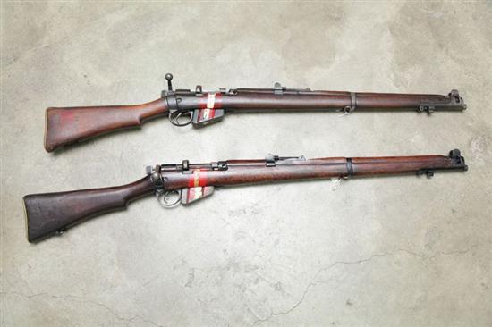 Appraisal: TWO INERT SHORT MAGAZINE LEE-ENFIELD RIFLES Serial numbers and