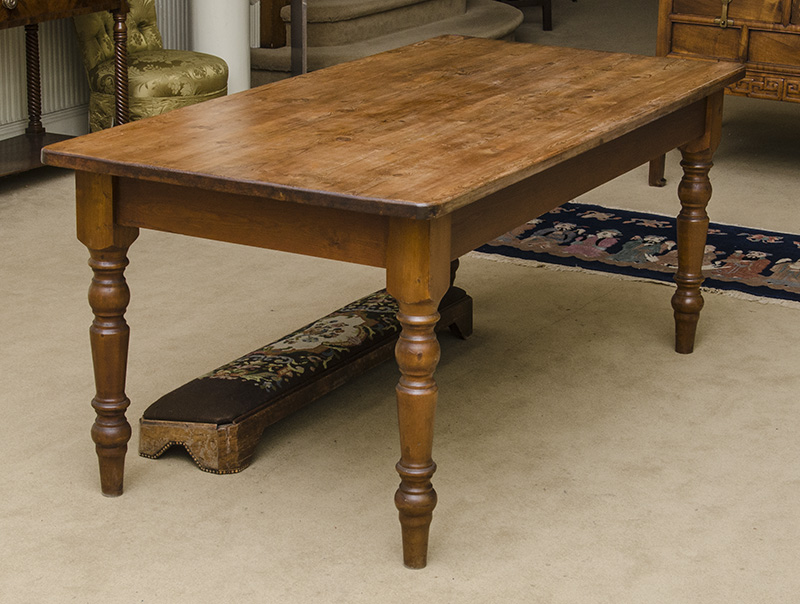 Appraisal: Pine Farm Table in x ft x in Estimate -