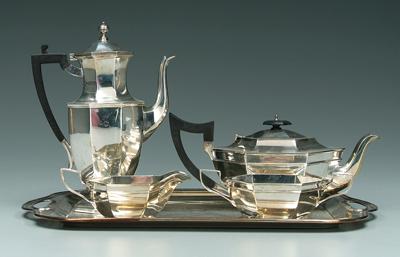 Appraisal: Four-piece George V tea service English silver tested fineness matching