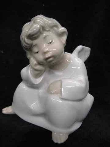 Appraisal: Lladro Porcelain Figurine of an Angel ''Angel Thinking'' '' tall