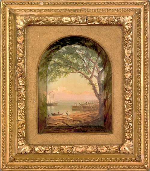 Appraisal: Russell Smith American - oil on shadowbox panel Delaware River