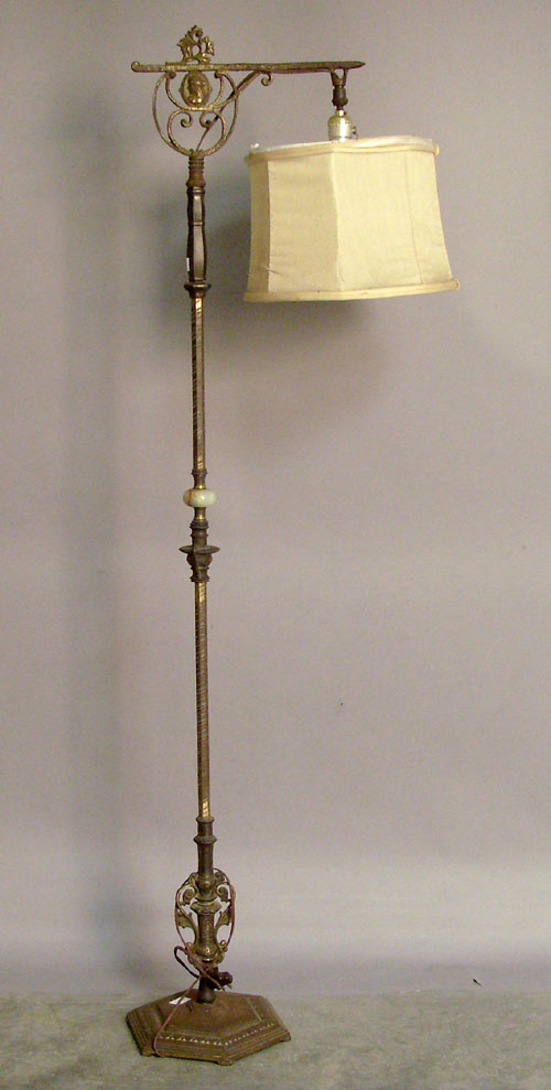 Appraisal: Victorian brass floor lamp h