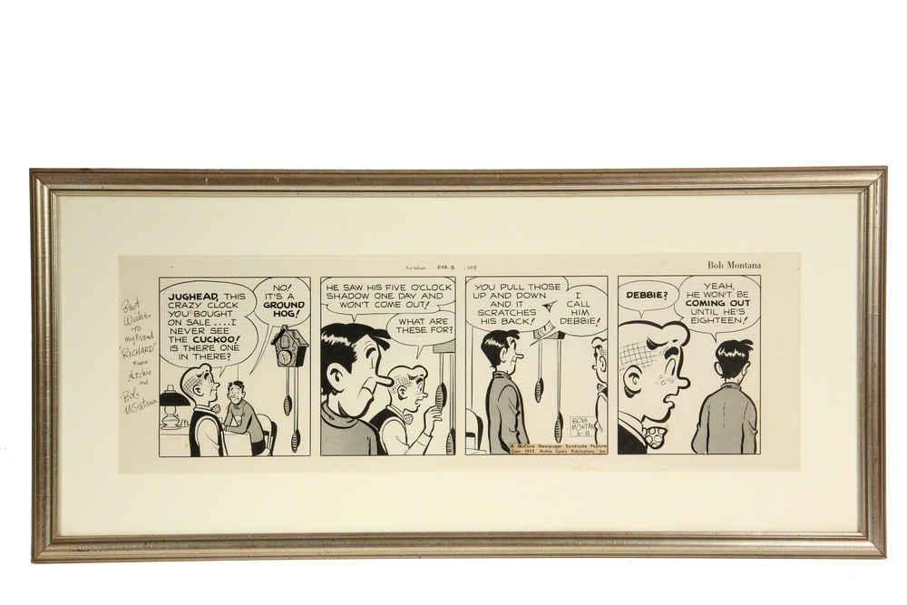 Appraisal: COMIC STRIP DRAWING - Original Archie Comic Strip Drawing in