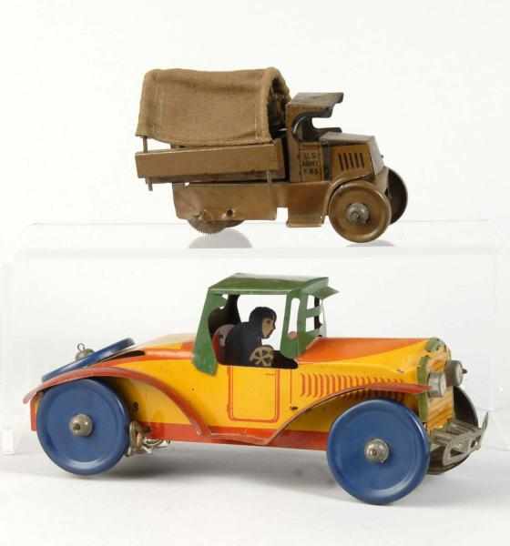 Appraisal: Lot of Tin Litho Marx Automobile Toys Description American Includes