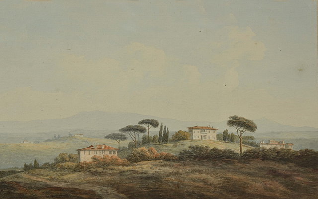 Appraisal: ATTRIBUTED TO WARWICK WRIGHT'Outside Rome' watercolour x