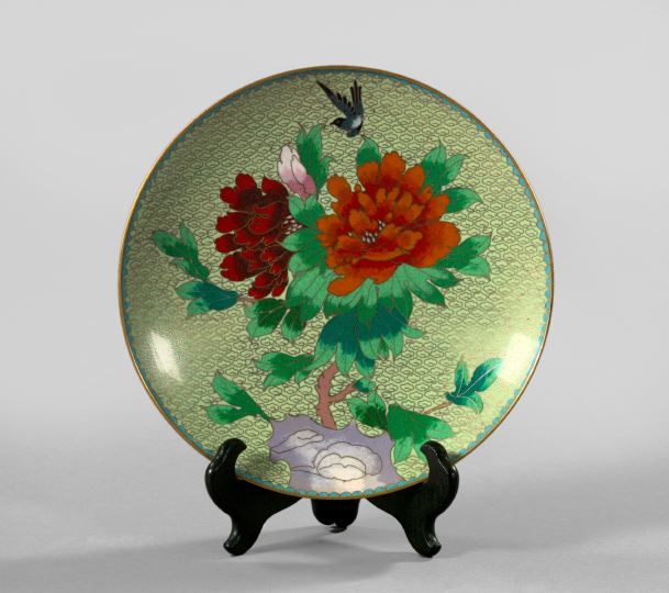 Appraisal: Japanese Meiji Cloisonne Cabinet Plate first quarter th century in